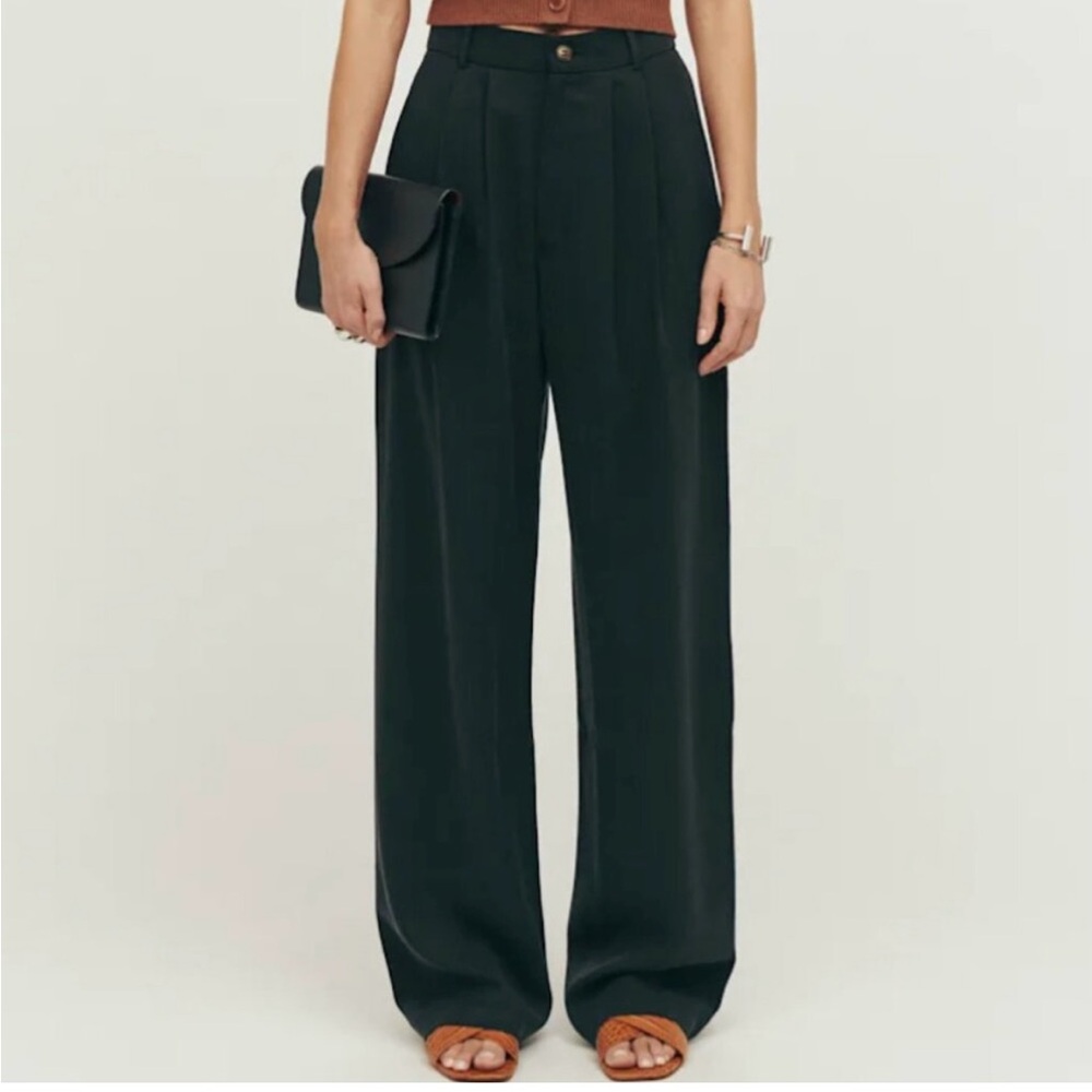 Reformation - Mason high-waist wide-leg trousers/ 4P /black